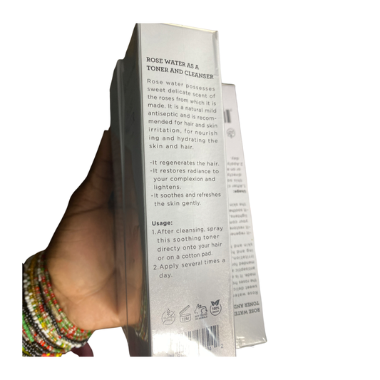 Hair an skin rose water